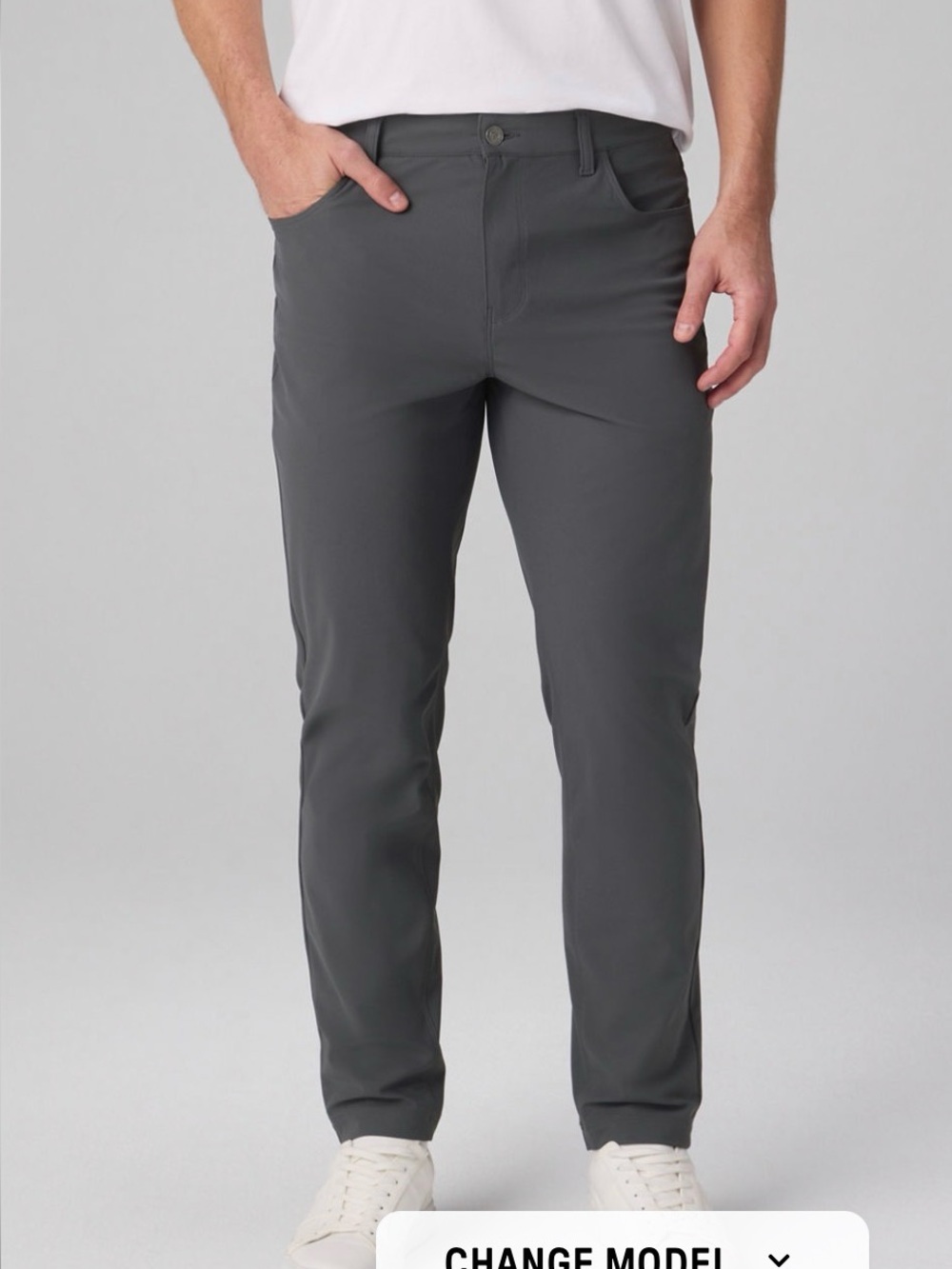 Fabletics Don 5-pocket Men’s Pant Straight Leg Gray Pants Like New 33x30